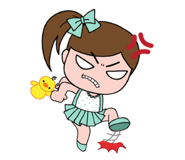 TuayFoo : little girl in dotted dress sticker #7312186