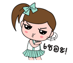 TuayFoo : little girl in dotted dress sticker #7312188