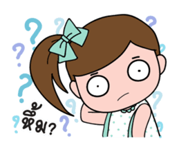 TuayFoo : little girl in dotted dress sticker #7312190