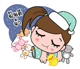 TuayFoo : little girl in dotted dress sticker #7312191