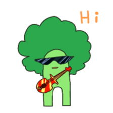 Broccoli-cyan sticker #7312928