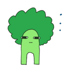 Broccoli-cyan sticker #7312930