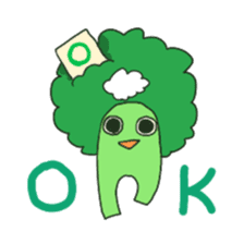 Broccoli-cyan sticker #7312933