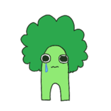 Broccoli-cyan sticker #7312953