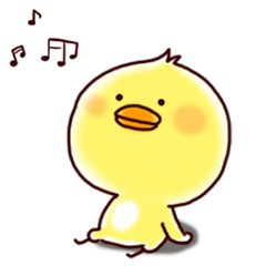 2 birds of cute chick Sticker