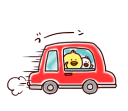 2 birds of cute chick Sticker sticker #7313678