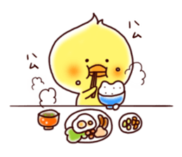 2 birds of cute chick Sticker sticker #7313692