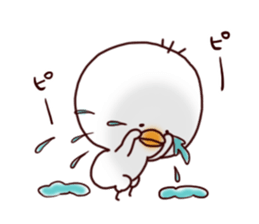 2 birds of cute chick Sticker sticker #7313695