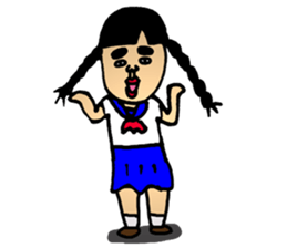 The cute girl says "Hello world!". sticker #7316505