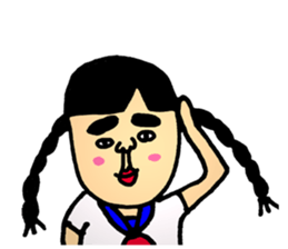 The cute girl says "Hello world!". sticker #7316506