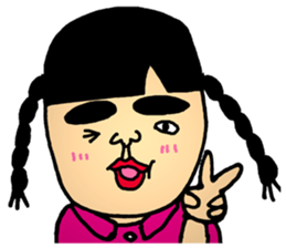 The cute girl says "Hello world!". sticker #7316509