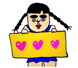 The cute girl says "Hello world!". sticker #7316510