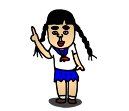 The cute girl says "Hello world!". sticker #7316511