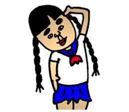 The cute girl says "Hello world!". sticker #7316512