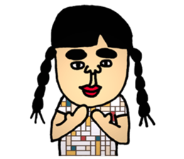 The cute girl says "Hello world!". sticker #7316513