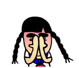 The cute girl says "Hello world!". sticker #7316517