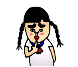 The cute girl says "Hello world!". sticker #7316518