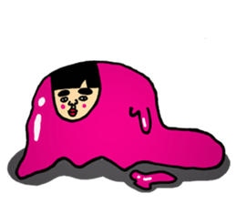 The cute girl says "Hello world!". sticker #7316519