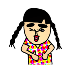 The cute girl says "Hello world!". sticker #7316521