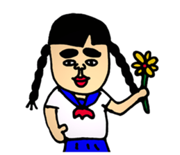 The cute girl says "Hello world!". sticker #7316522