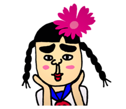 The cute girl says "Hello world!". sticker #7316524