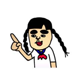 The cute girl says "Hello world!". sticker #7316525