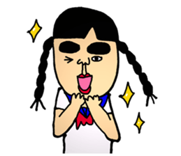 The cute girl says "Hello world!". sticker #7316528