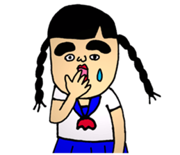 The cute girl says "Hello world!". sticker #7316530