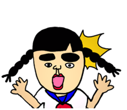 The cute girl says "Hello world!". sticker #7316531