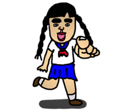 The cute girl says "Hello world!". sticker #7316533