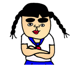 The cute girl says "Hello world!". sticker #7316534