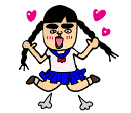 The cute girl says "Hello world!". sticker #7316536