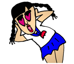 The cute girl says "Hello world!". sticker #7316537