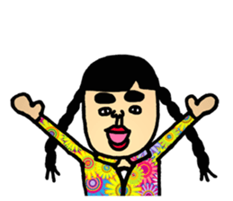 The cute girl says "Hello world!". sticker #7316538