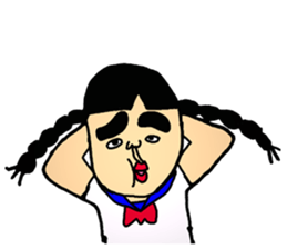 The cute girl says "Hello world!". sticker #7316540