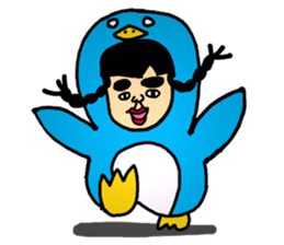 The cute girl says "Hello world!". sticker #7316541