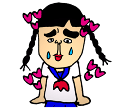 The cute girl says "Hello world!". sticker #7316542