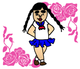 The cute girl says "Hello world!". sticker #7316543