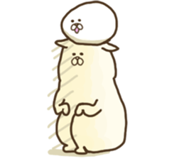 White that fellow and cat and dog sticker #7319347