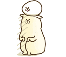 White that fellow and cat and dog sticker #7319347