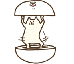 White that fellow and cat and dog sticker #7319352