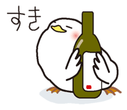 Drunkard exclusive use, white bird sticker #7320951