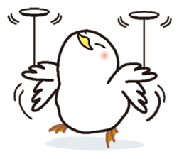 Drunkard exclusive use, white bird sticker #7320961
