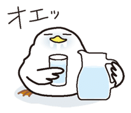 Drunkard exclusive use, white bird sticker #7320964