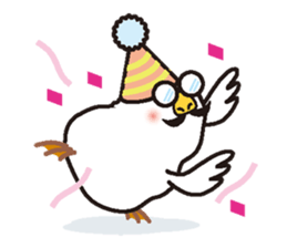 Drunkard exclusive use, white bird sticker #7320978