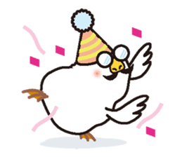 Drunkard exclusive use, white bird sticker #7320978