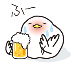 Drunkard exclusive use, white bird sticker #7320980