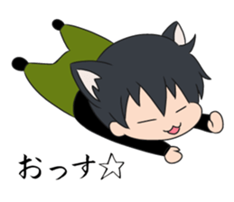 cat ears boy sticker #7321108