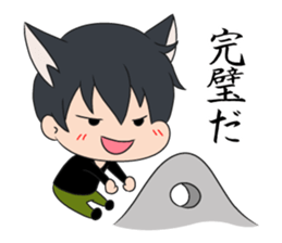 cat ears boy sticker #7321111