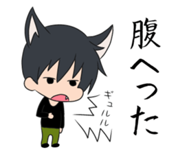 cat ears boy sticker #7321112